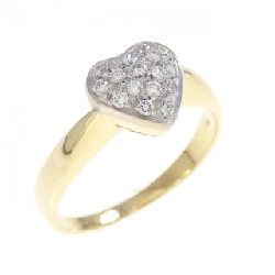 Nhẫn kim cương hình trái tim 750YG/750WG - Hàng hiệu Authentic