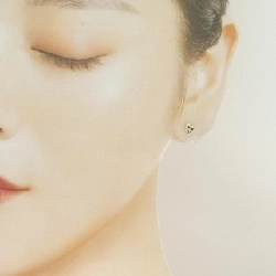 K10YG/K14YG Bông tai hình trái tim kim cương 0.02CT - Hàng hiệu Chính hãng 868308