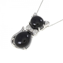 K18WG Dây chuyền Onyx Mèo - Hàng hiệu Chính hãng 859430