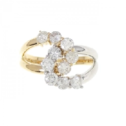 Nhẫn kim cương K18YG/PT 1.05CT 668426