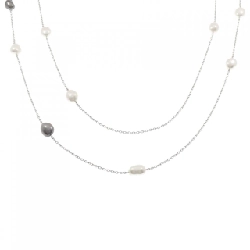 Mikimoto Dây chuyền ngọc trai trắng và bộ vòng tay - Hàng hiệu Authentic