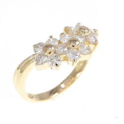 Nhẫn kim cương hoa K18YG 0.60CT