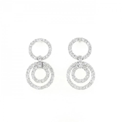 K18WG Bông tai kim cương 0.62CT - Hàng hiệu Chính hãng