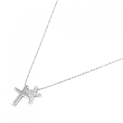 K18WG Dây chuyền kim cương chéo 0.05CT - Hàng hiệu Chính hãng 863406