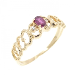 Nhẫn Ruby K18YG - Hàng hiệu Chính hãng