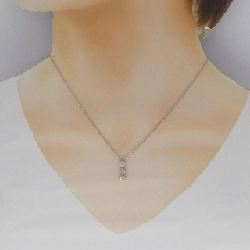 Dây chuyền kim cương ba viên PT900/PT850 0.50CT - Hàng hiệu Authentic 859674