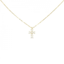 K18YG Dây chuyền kim cương chéo 0.12CT - Hàng hiệu chính hãng