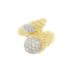 Nhẫn kim cương K18YG/K18WG 0.37CT - Hàng hiệu Chính hãng 851452