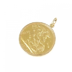 K18YG(枠) Đồng xu mặt dây chuyền - Hàng hiệu Authentic 869233