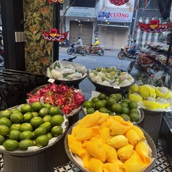 Rổ mây nhựa trưng bày trái cây hoa quả 472385