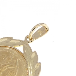 K18YG(枠) Đồng xu mặt dây chuyền - Hàng hiệu Authentic 865324