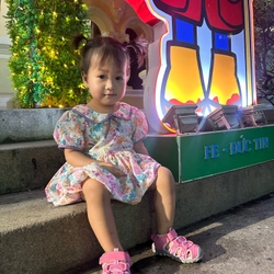 Đầm bí hoa xịn vải mềm hàng thiết kế cho bé gái kèm quần 443370