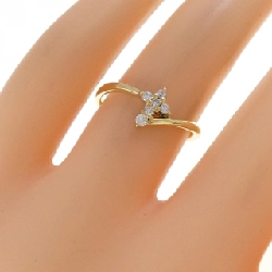 Nhẫn kim cương K18YG hình chữ thập 0.10CT - Hàng hiệu chính hãng 855192