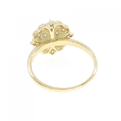 Nhẫn kim cương K18YG hình cỏ ba lá 0.27CT 672389