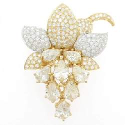 K18YG/PT900 Kim cương Brooch 6.11CT - Hàng hiệu Chính hãng 873444