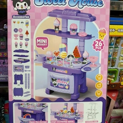 Đồ chơi đồ hàng Kuromi quầy bán kem 2016- 261 Sweet table play house mini desert 270834