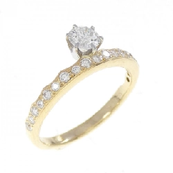 Nhẫn kim cương K18YG/K18WG 0.328CT E VS2 3EXT - Hàng hiệu Chính hãng