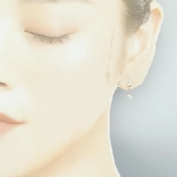 K18YG Bông tai Topaz Trắng - Hàng hiệu Chính hãng 869103