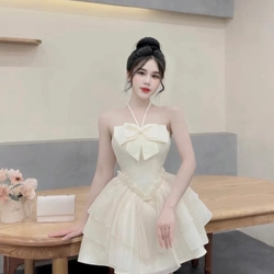 (CÓ ẢNH THẬT) Thanh lý Váy nơ cúp ngực có dây + kèm mút size S 505681
