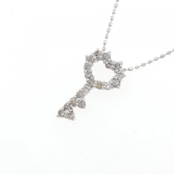 K18WG Khóa Kim Cương Dây Chuyền 0.31CT - Hàng hiệu Chính hãng 860828