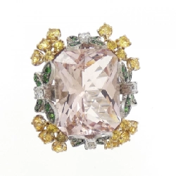 Nhẫn Morganite 750WG/750YG 11.16CT - Hàng hiệu Authentic 848263