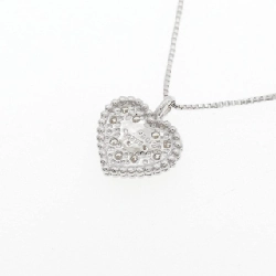 K18WG Dây chuyền kim cương hình trái tim 0.12CT - Hàng hiệu Chính hãng 856454