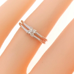 Nhẫn kim cương hoa K18WG 0.08CT 672175