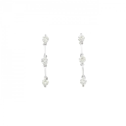 K18WG Bông tai kim cương ba viên 0.50CT - Hàng hiệu Chính hãng