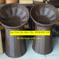 Giỏ trưng bày trái cây cho siêu thị bằng mây