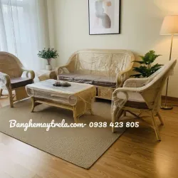 Sofa mây tự nhiên đan kín 605106