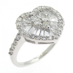 Nhẫn kim cương hình trái tim K18WG 1.00CT