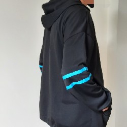 Hoodie nam thời trang màu đen 17875