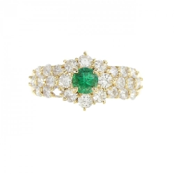 Nhẫn Emerald K18YG 0.22CT 667280