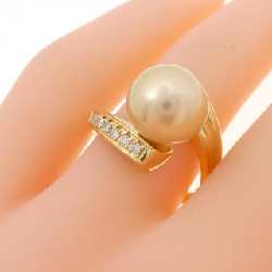 Nhẫn ngọc trai trắng K18YG 10mm 668904