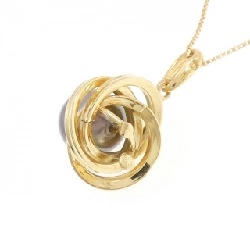 K18YG Ngọc trai đen dây chuyền 9.5mm - Hàng hiệu Chính hãng 857710