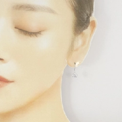 K18WG Bông tai Cubic - Hàng hiệu Chính hãng 865972