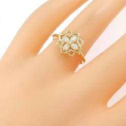 【Sản phẩm mới】Nhẫn kim cương K18YG hình hoa 0.20CT 669426