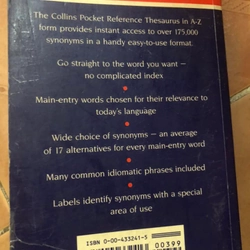 Sách Pocket reference thesaurus in A-Z form 306373