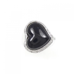 K14WG Nhẫn Onyx Hình Trái Tim - Hàng hiệu Chính hãng 850844