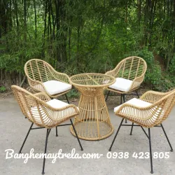 Ghế cafe mây nhựa giá rẻ 660073