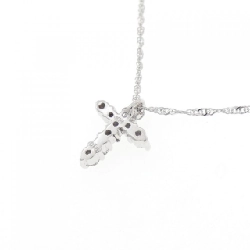 K18WG Dây chuyền kim cương chéo 0.15CT - Hàng hiệu Authentic 857294