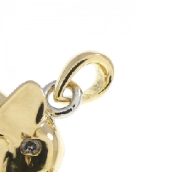 K18YG/PT900 Mặt dây chuyền kim cương voi 0.03CT - Hàng hiệu Authentic 863412