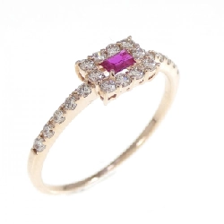 Nhẫn Ruby K18PG 0.08CT