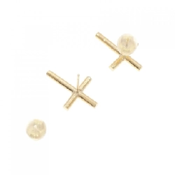 K18YG Bông tai hình chữ thập - Hàng hiệu Chính hãng 875297