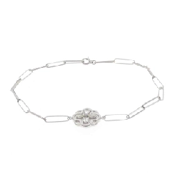 PT900 Hoa Đá Kim Cương Vòng Tay 0.30CT - Hàng hiệu Chính hãng 871167