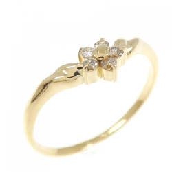 Nhẫn kim cương hoa K18YG - Hàng hiệu Authentic