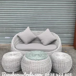 Sofa sò mây nhựa phòng khách 702758