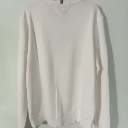 Áo sweatshirt Tommy Hilfiger trắng thêu logo 719776