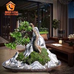 Hòn Non Bộ 80cm - Trang Tri Bể Cá, Nhiều Chi Tiết Tinh Tế-Tỉ Mỉ 3509