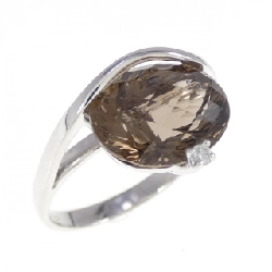 Nhẫn đá quý khói K18WG 4.31CT